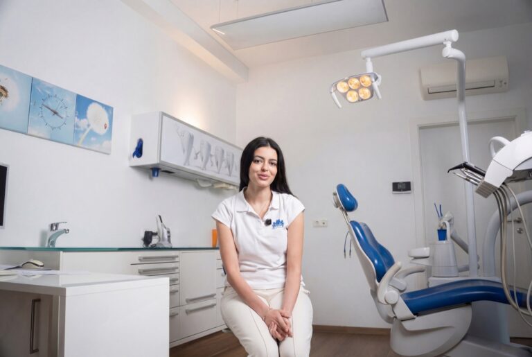 Dr. Dalia Hussein in der Zahnarztpraxis in Wien